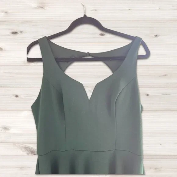 𝅺b Darlin Emerald Green Fit & Flare Skater Dress | Size Juniors 13/14 - Picture 4 of 6